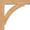 Ekena Millwork Thorton Block Smooth Bracket w/ Offset Brace, Western Red Cedar, 5 1/2"W x 26"D x 26"H BKT0604X26X26THR05SWR - alternate 2